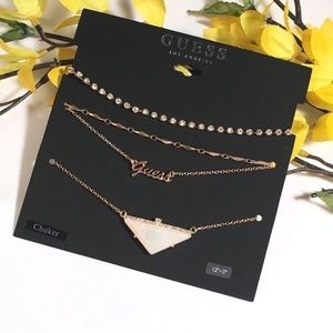 𝅺3/$29! GUESS Layered Choker Necklace